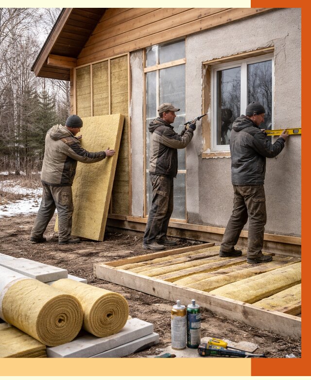 Утепление дачного дома в Михайловке от 4829 руб/м2 — недорого | ТепломастерМхл