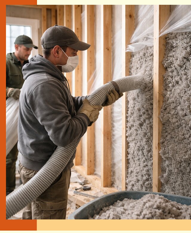 Утепление каркасного дома эковатой в Михайловке — качественно и надолго