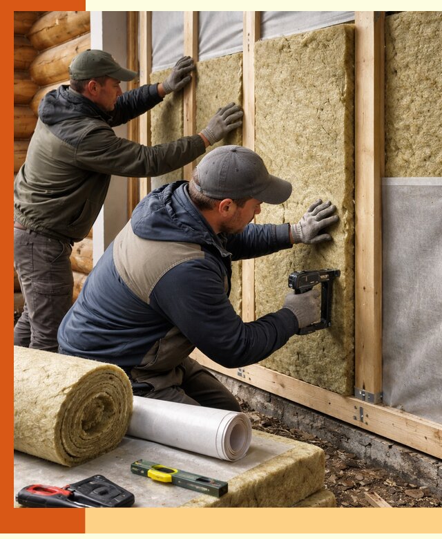 Утепление бревенчатого дома под ключ в Михайловке