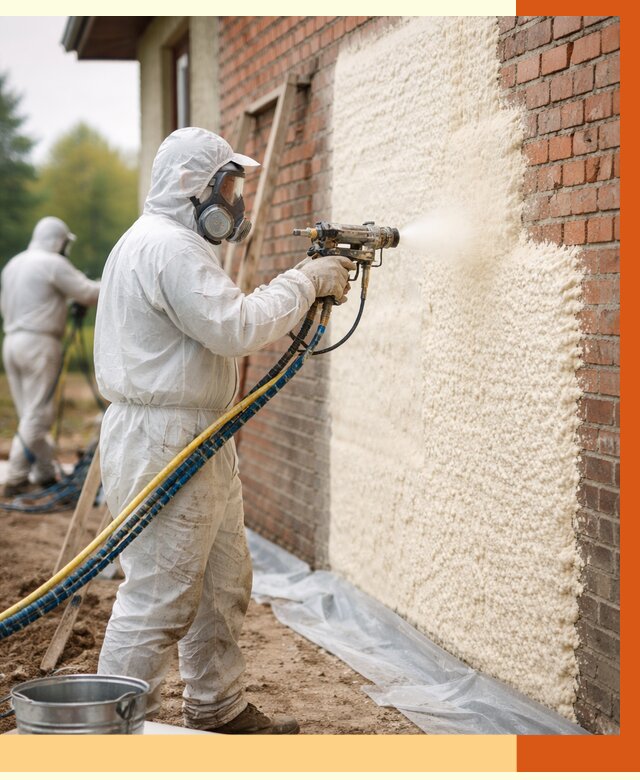 Утепление кирпичного дома ППУ в Михайловке под ключ от 6609 руб. | ТепломастерМхл