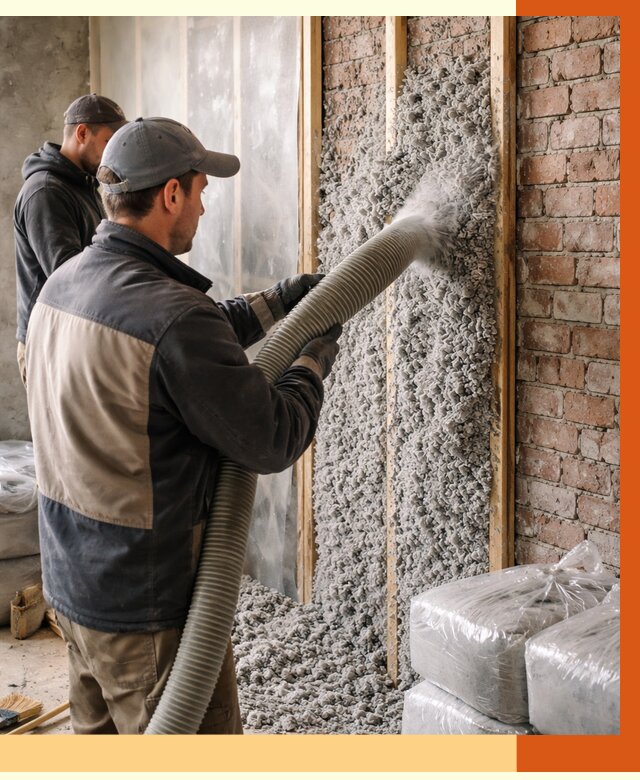 Утепление кирпичного дома эковатой в Михайловке от 2389 руб./м² | ТепломастерМхл