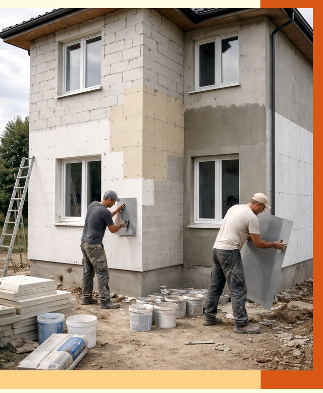 Утепление дома из газобетона в Михайловке от 4270 руб./м² — заказать у ТепломастерМхл