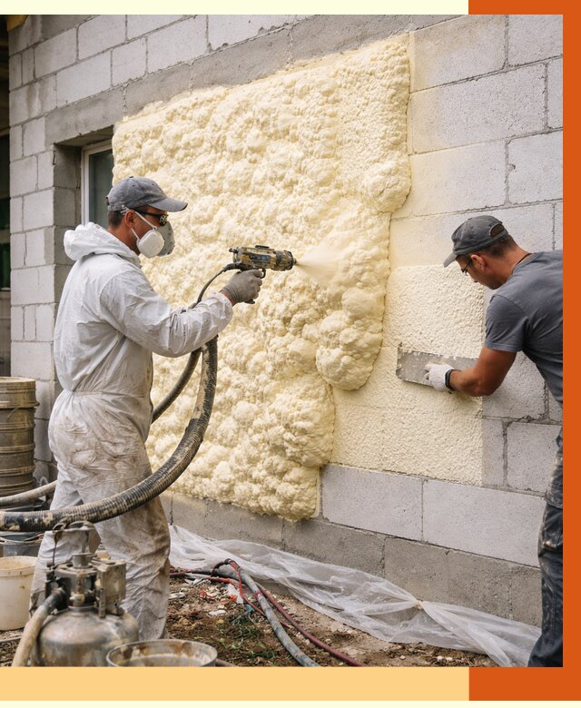 Утепление дома из газобетона ППУ в Михайловке от 4880 руб./м² под ключ | ТепломастерМхл