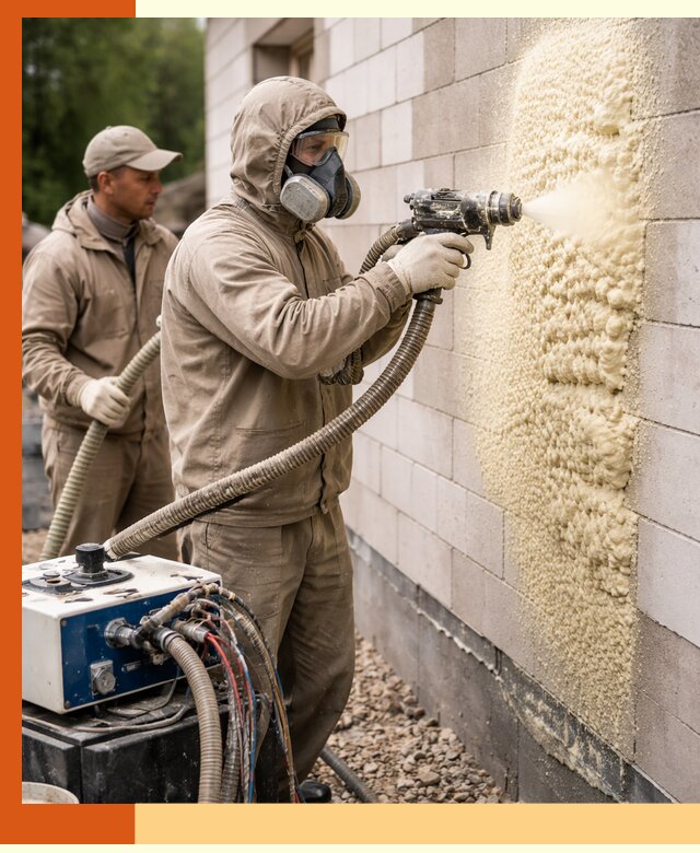 Утепление дома из газобетона ППУ в Михайловке — надежная теплоизоляция