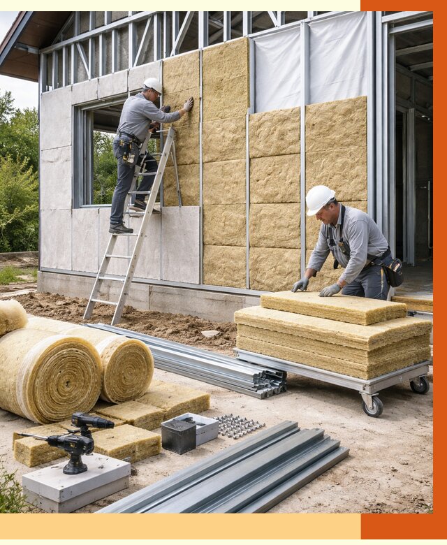 Утепление дома из ЛСТК в Михайловке от 5287 руб./м² — профессионально | ТепломастерМхл