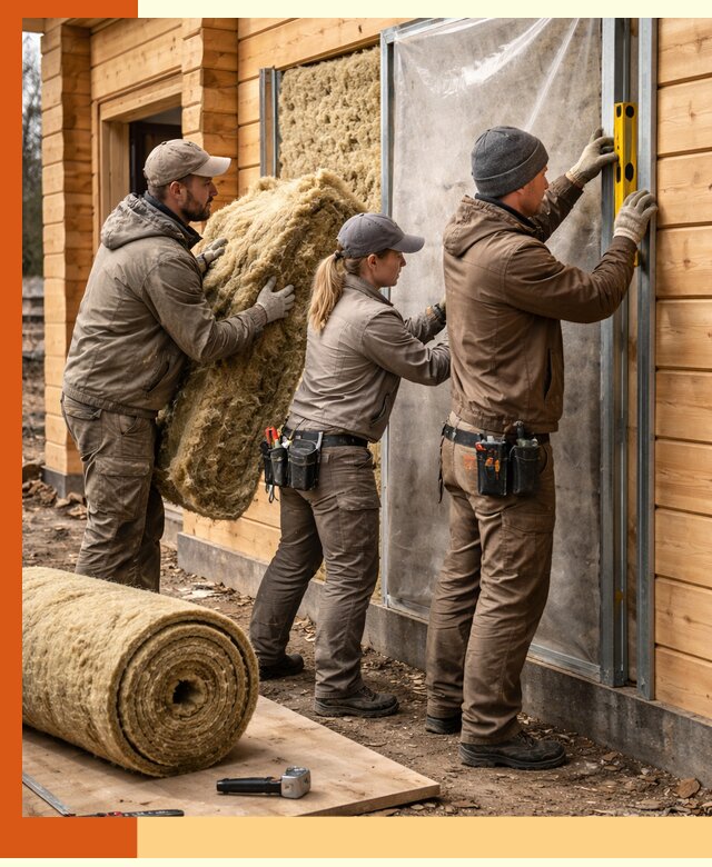 Утепление дома из двойного бруса в Михайловке качественно и надёжно