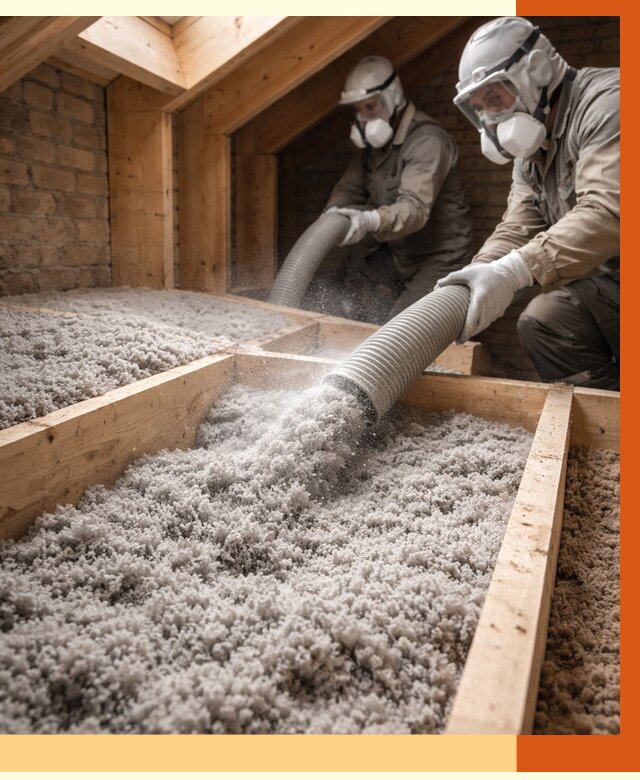 Утепление коттеджа эковатой в Михайловке от 2542 руб./м² — комплексная задувка и монтаж | ТепломастерМхл