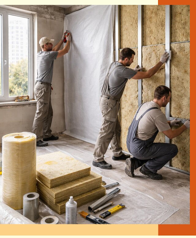 Утепление квартиры в Михайловке от 4575 руб/м2 — утеплить квартиру изнутри и снаружи | ТепломастерМхл