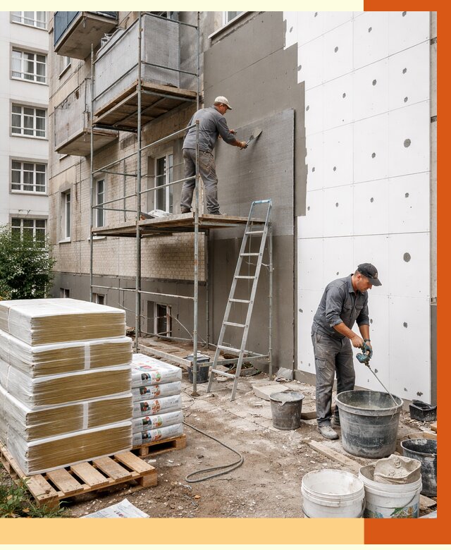 Утепление квартиры снаружи в Михайловке от 6253 руб/м2 под ключ | ТепломастерМхл