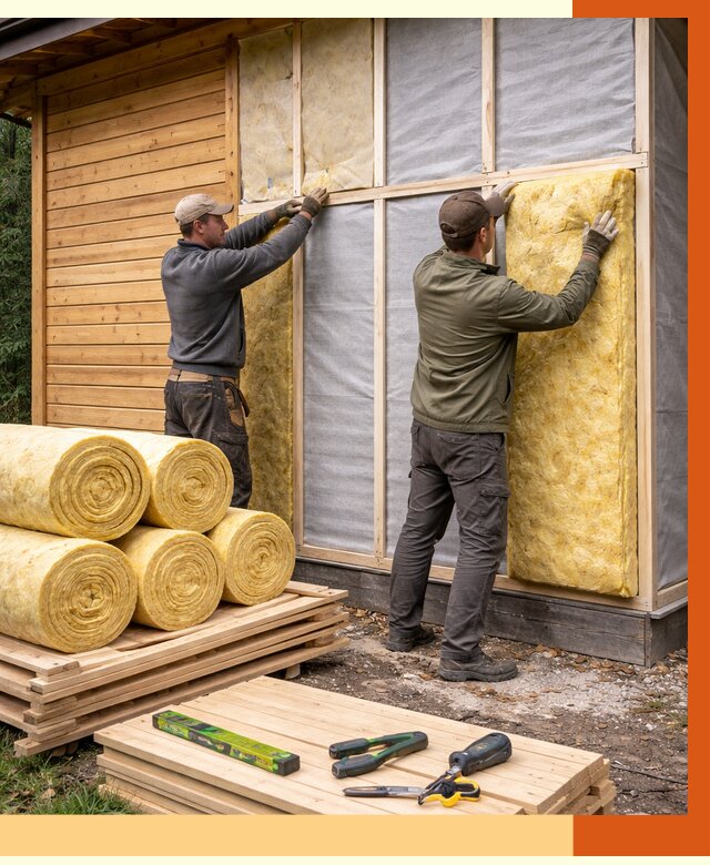 Утепление бани снаружи в Михайловке от 86420 руб. под ключ | ТепломастерМхл