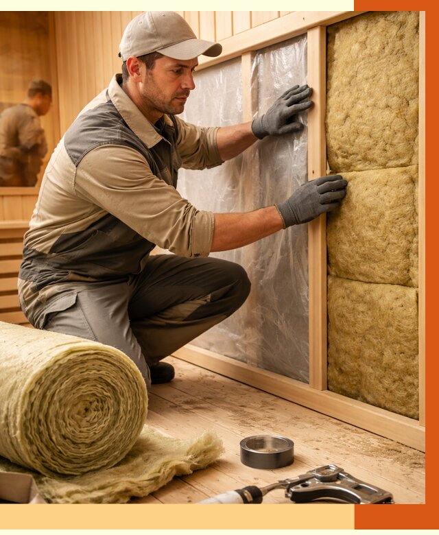 Утепление сауны изнутри в Михайловке от 6609 руб. за м2 | ППУ, под ключ — ТепломастерМхл