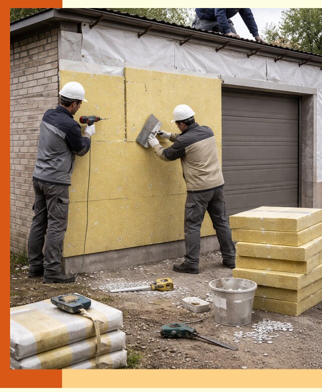 Утепление гаража снаружи в Михайловке качественно и надёжно