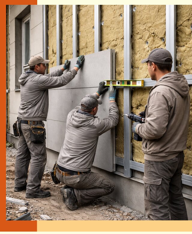 Утепление вентилируемого фасада под ключ в Михайловке