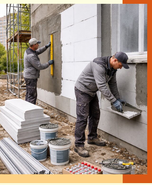 Утепление фасада и стен снаружи в Михайловке от 4270 руб. | ТепломастерМхл