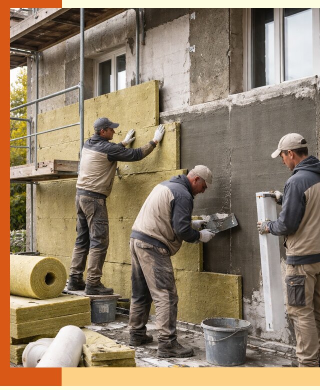 Утепление фасада зданий и домов в Михайловке