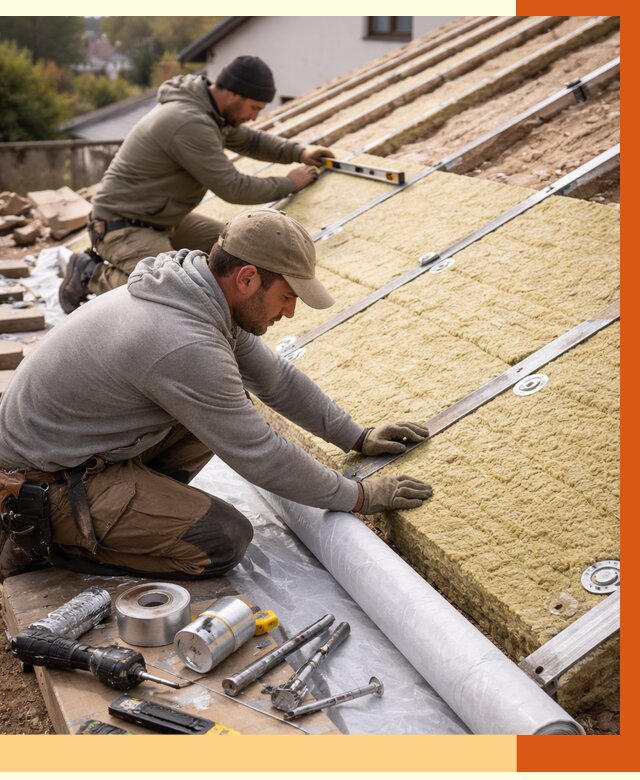 Утепление крыши снаружи в Михайловке под ключ от 1220 руб./м2 | ТепломастерМхл