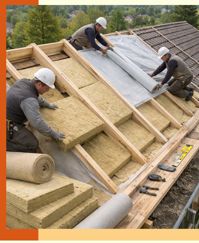 Утепление скатной крыши в Михайловке качественно и надёжно