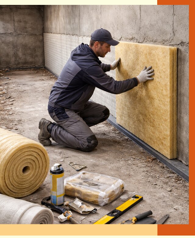 Утепление фундамента изнутри в Михайловке от 4270 руб./м2 — работы под ключ | ТепломастерМхл