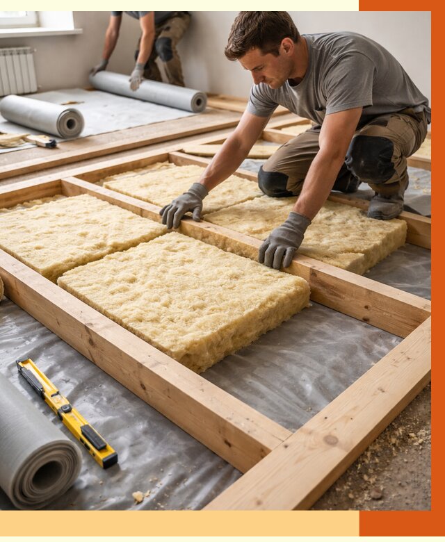 Утепление деревянного пола в Михайловке от 1525 руб./м2 под ключ | ТепломастерМхл