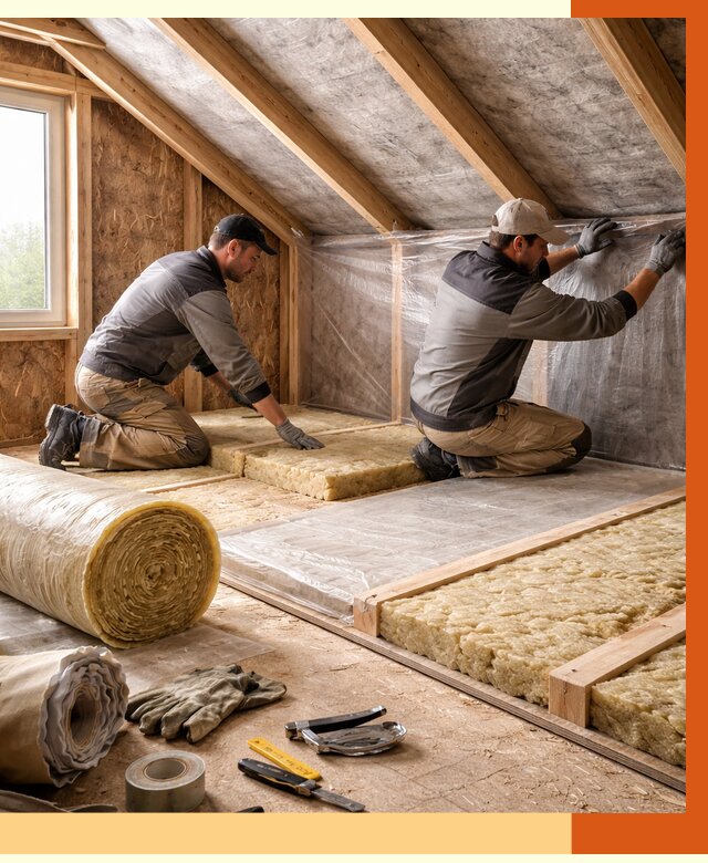 Утепление чердака в Михайловке от 7625 руб/м² — теплоизоляция и комплексное утепление под ключ | ТепломастерМхл