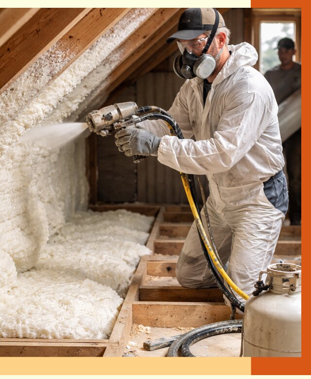 Утепление чердака ППУ в Михайловке от 8764 руб./м2 — услуга под ключ | ТепломастерМхл