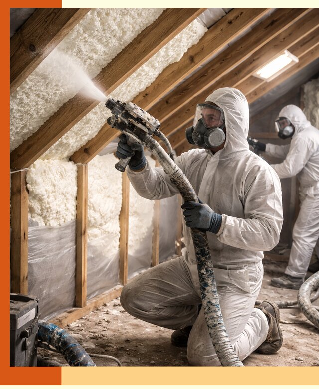 Утепление чердака пенополиуретаном (ППУ) в Михайловке