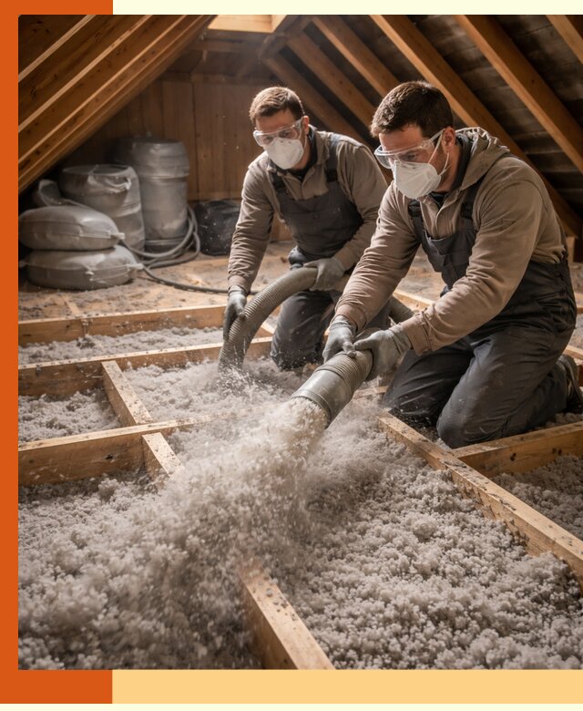 Утепление чердака эковатой в Михайловке — быстро и надёжно
