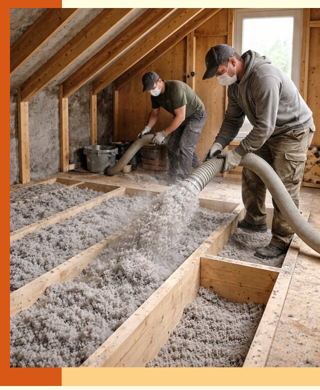 Утепление мансарды эковатой в Михайловке с гарантией качества