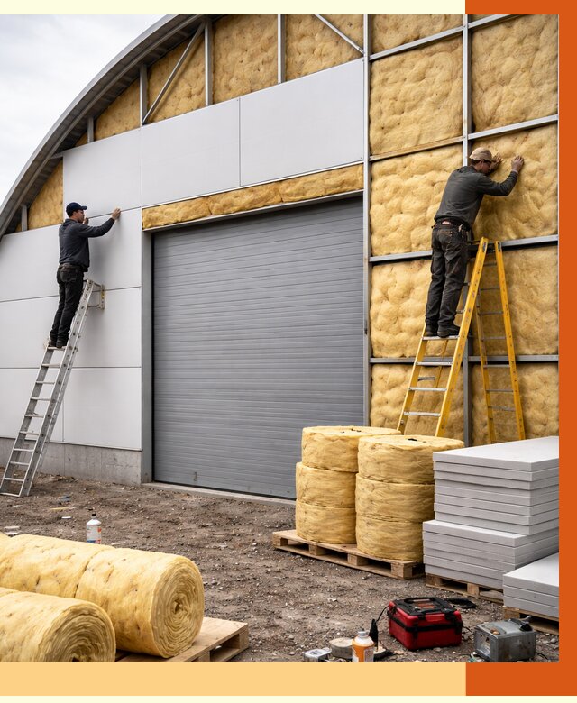 Утепление ангара пенополиуретаном в Михайловке от 7320 руб./м² — комплекс от ТепломастерМхл