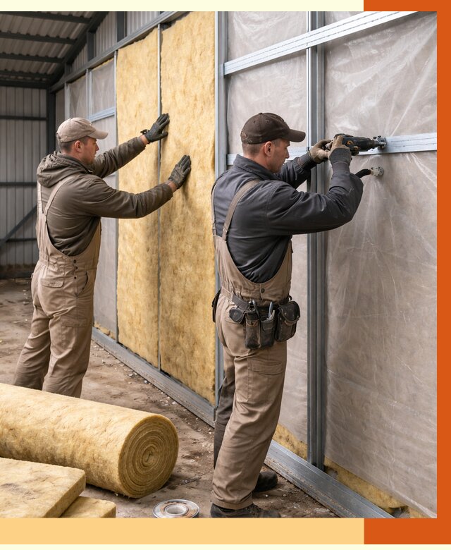 Утепление металлического ангара в Михайловке от 4829 руб/м2 — услуги под ключ | ТепломастерМхл