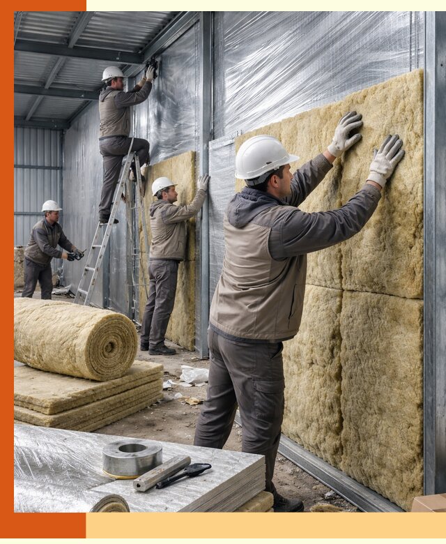 Утепление металлического склада в Михайловке: теплоизоляция и герметизация