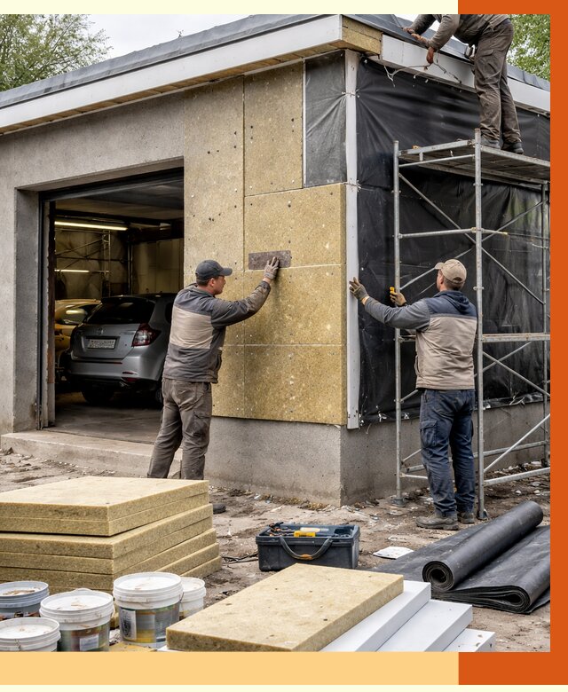 Утепление автосервиса в Михайловке ппу, пеноизоляция, от 14742 руб/м2 — ТепломастерМхл