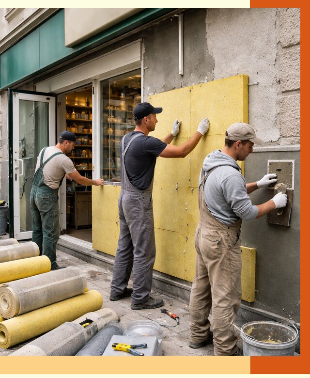 Утепление магазина в Михайловке от 4575 руб/м2 — цена, стены и снаружи | ТепломастерМхл