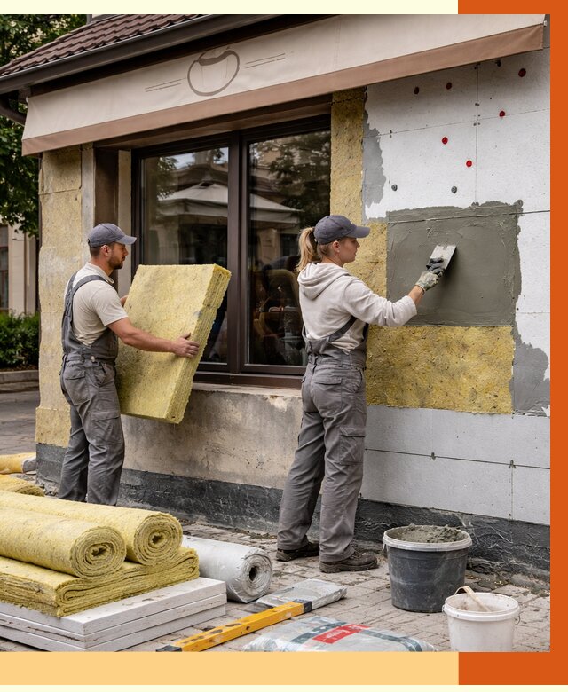 Утепление кафе в Михайловке от 4270 руб/м2 — комплексно под ключ | ТепломастерМхл