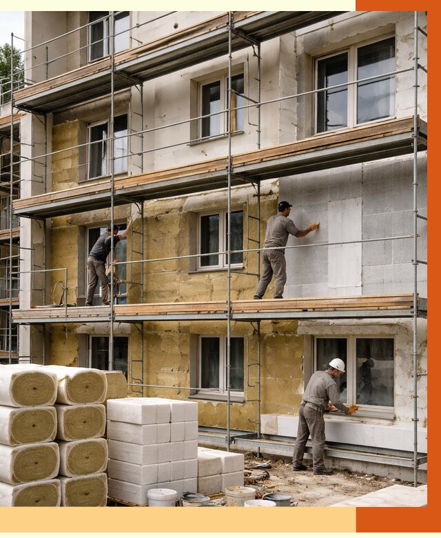 Утепление гостиницы в Михайловке от 7320 руб./м2 — комплексно, ППУ, под ключ | ТепломастерМхл