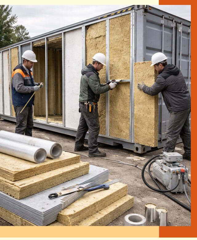 Утепление морского контейнера в Михайловке от 3813 руб. под ключ | ТепломастерМхл