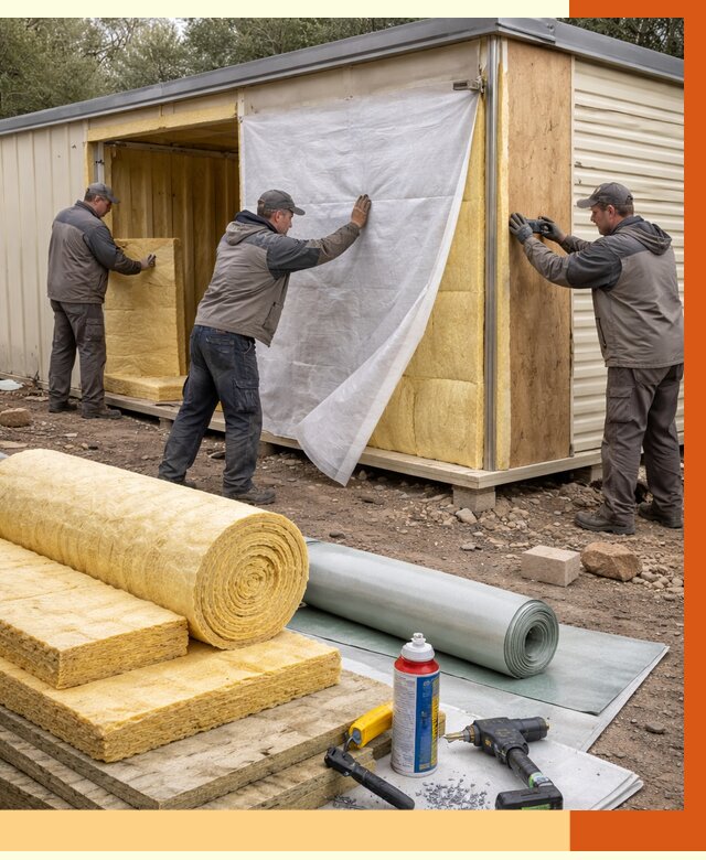 Утепление строительной бытовки в Михайловке от 12709 руб. под ключ | ТепломастерМхл