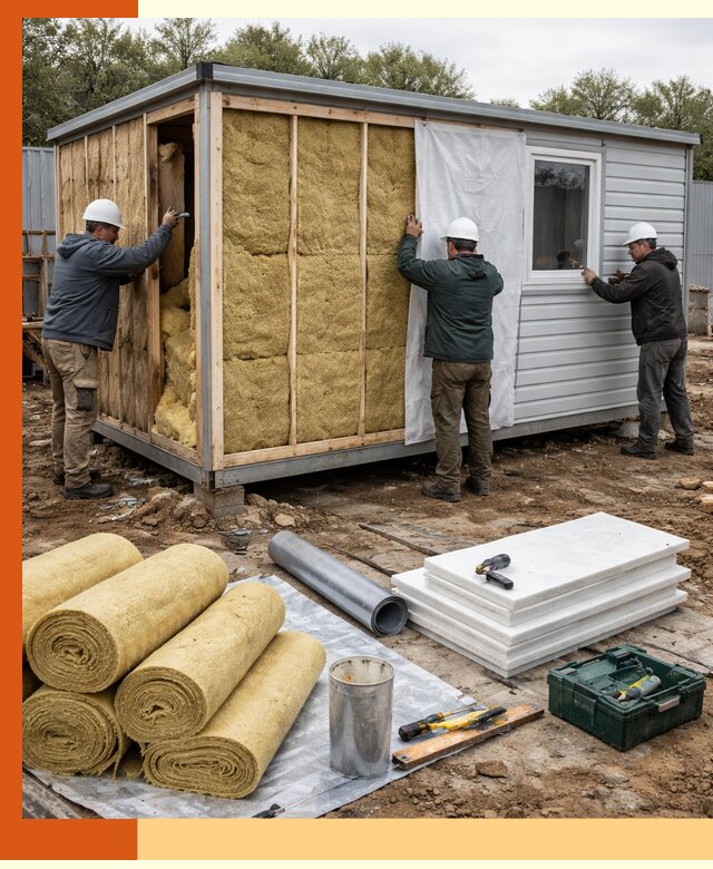 Утепление строительной бытовки под ключ в Михайловке для любых условий