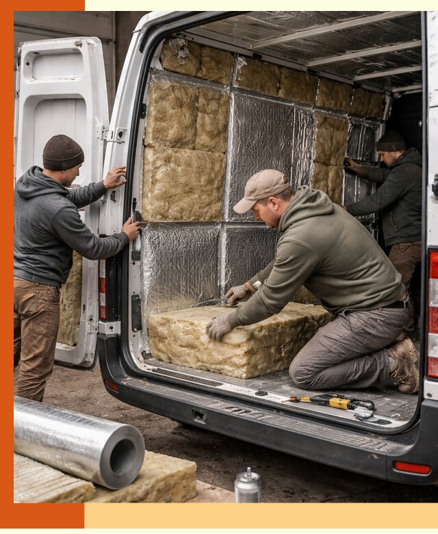 Утепление фургона в Михайловке: профессиональная теплоизоляция и шумоизоляция