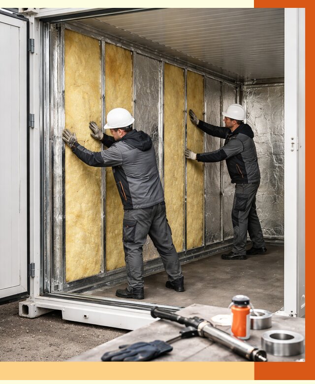 Утепление рефрижераторного контейнера в Михайловке от 45752 руб./м² | ТепломастерМхл