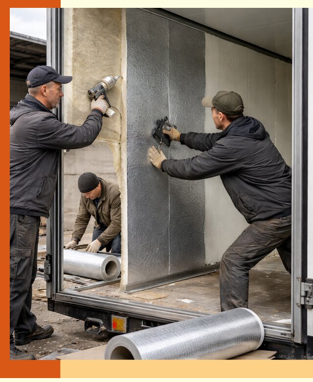 Утепление холодильного кузова в Михайловке — монтаж и теплоизоляция