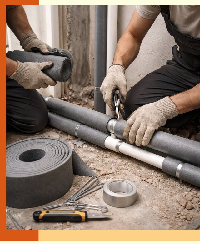 Утепление труб водоснабжения в Михайловке — монтаж и защита сети