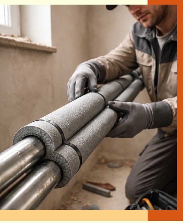 Утепление труб отопления в Михайловке от 2898 руб. за м² — услуги под ключ | ТепломастерМхл