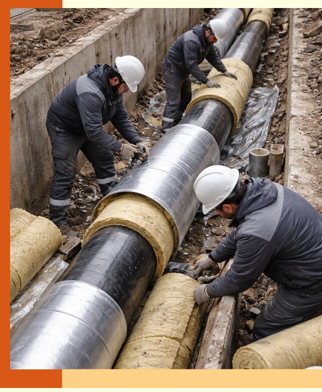 Утепление теплотрассы в Михайловке: утеплительные работы и материалы