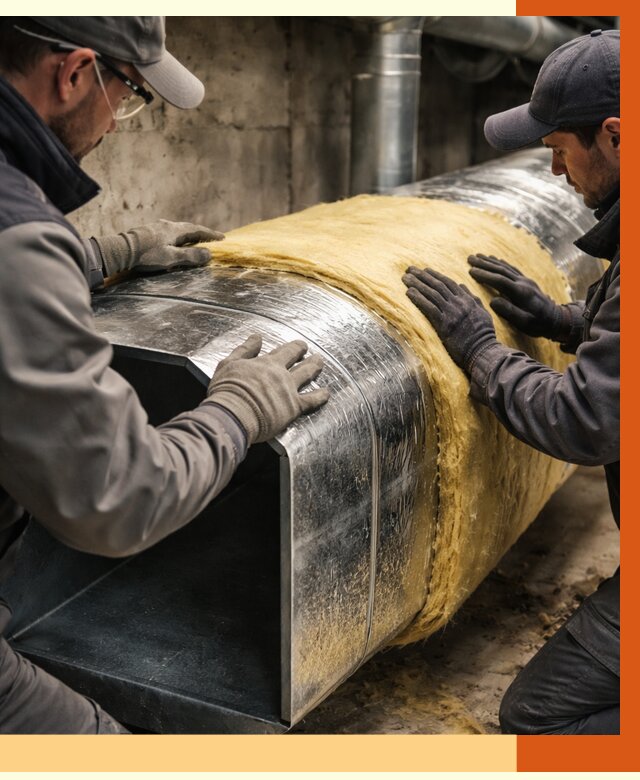 Утепление воздуховодов в Михайловке от 4270 руб. — теплоизоляция вентиляции | ТепломастерМхл