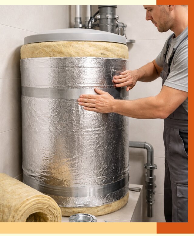 Утепление бойлера в Михайловке от 4575 руб. под ключ | Утепление ППУ | ТепломастерМхл