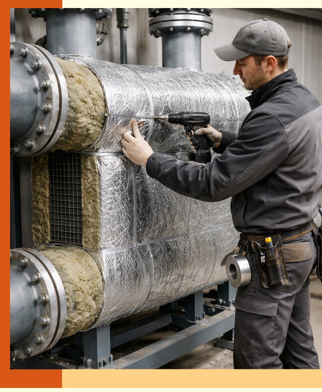 Утепление теплообменника в Михайловке — профессиональная теплоизоляция оборудования