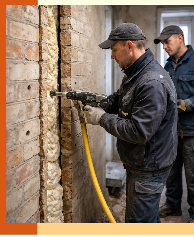 Межстеновое утепление пенополиуретаном в Михайловке