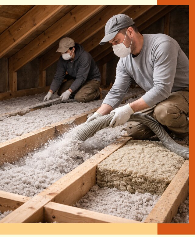 Заполнение полостей чердачного перекрытия в Михайловке от 4575 руб. | ТепломастерМхл