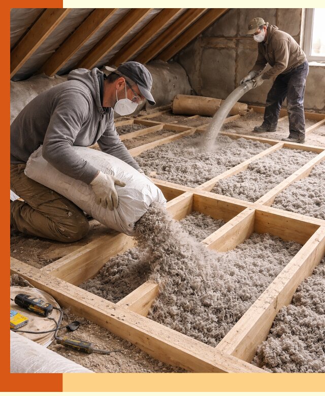 Заполнение полостей чердачного перекрытия в Михайловке качественно и надёжно